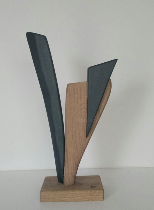 Sculpture intitulée "Forme con cuneo" par Anna Beltrame A＋D Art, Œuvre d'art originale, Bois