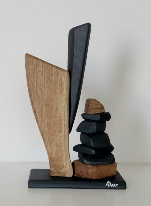 Skulptur mit dem Titel "Dolmen con forme" von Anna Beltrame A＋D Art, Original-Kunstwerk, Holz