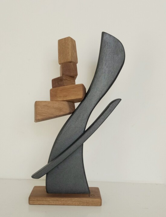 Sculpture intitulée "Forme sinuose" par Anna Beltrame A＋D Art, Œuvre d'art originale, Bois