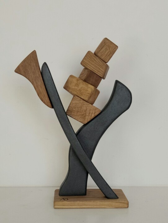 Sculpture titled "Forme sinuose-2" by Anna Beltrame A＋D Art, Original Artwork, Wood