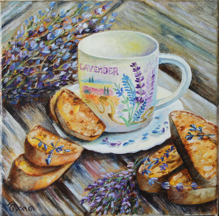 Painting titled "Немного прованса" by Anna Berezina, Original Artwork, Oil