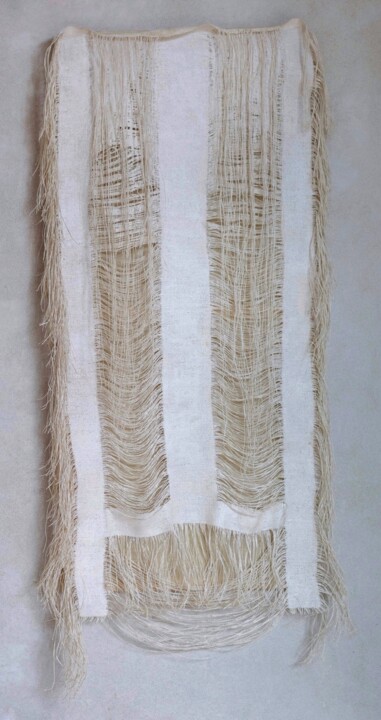 "Flecos de perla sal…" başlıklı Tekstil Sanatı Anna Carmona tarafından, Orijinal sanat, Kumaş Ahşap Sedye çerçevesi üzerine…