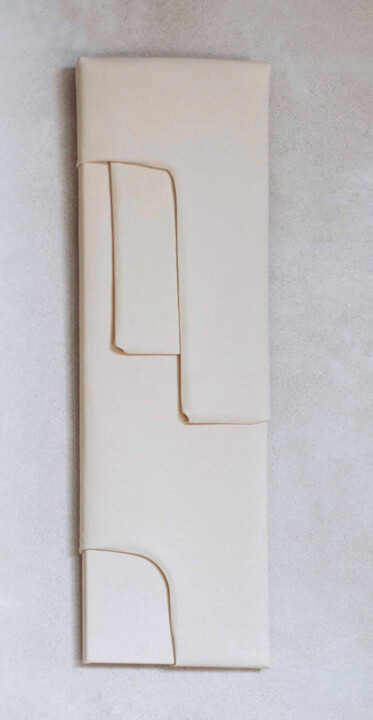 Текстильное искусство под названием "Facade.2" - Anna Carmona, Подлинное произведение искусства, Ткань Установлен на Деревян…