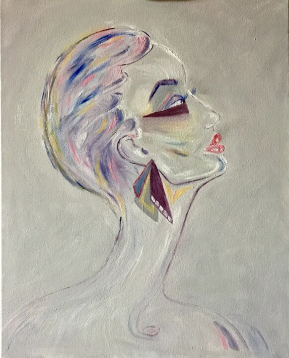 Painting titled "The Simplicity" by Anna Che, Original Artwork, Oil