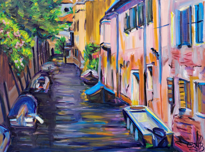 Painting titled "Venice" by Anna Churyukina, Original Artwork, Oil