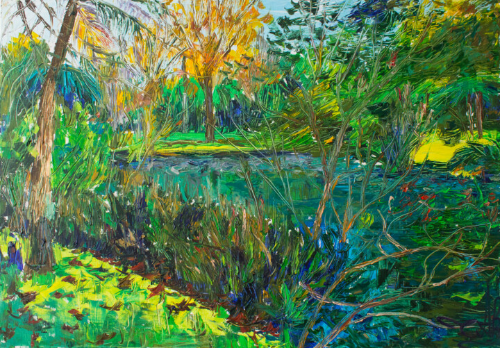 Pintura titulada "Near the lake" por Anna Churyukina, Obra de arte original, Oleo