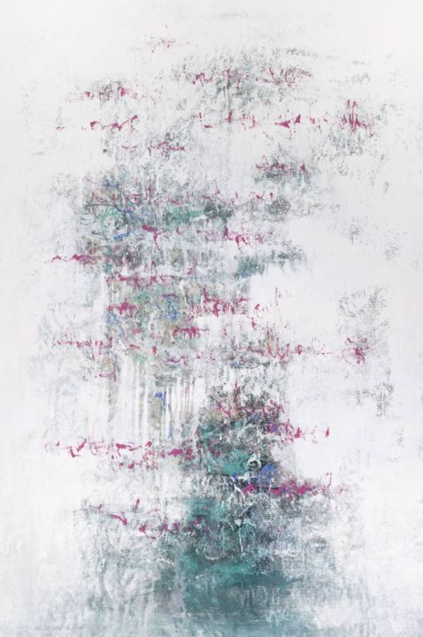 Картина под названием "PINK NOISE" - Anna Dévora, Подлинное произведение искусства, Акрил