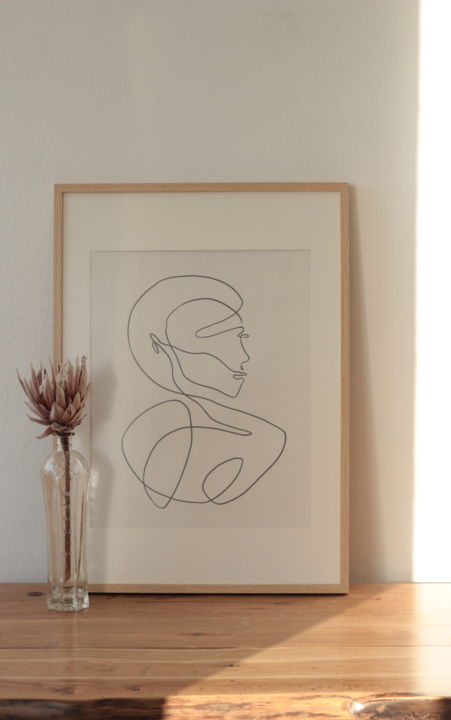 Drawing titled "one line" by Anna Ageeva, Original Artwork