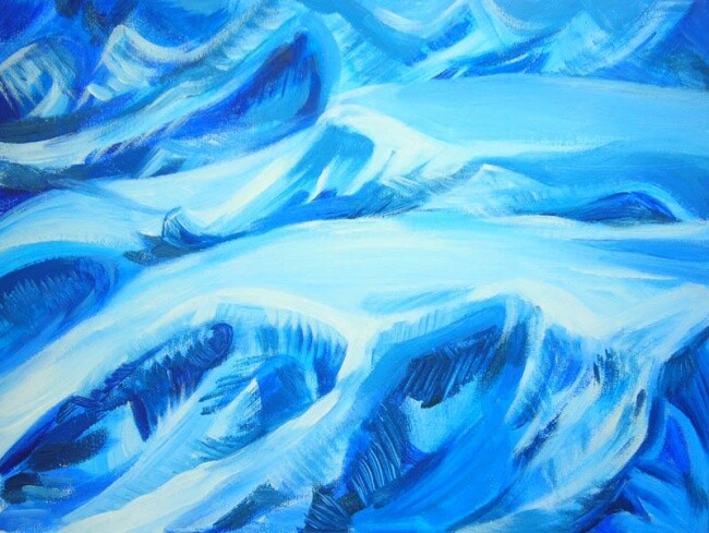 Painting titled "The snow of Baffin…" by Anna Duyunova, Original Artwork, Oil