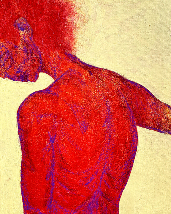 Peinture intitulée "Red emotions" par Anna Gaikovich, Œuvre d'art originale, Acrylique