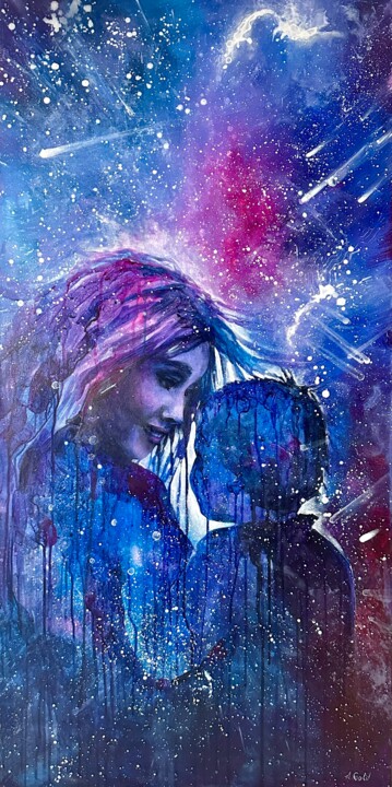 Картина под названием "You are my universe" - Anna Gold, Подлинное произведение искусства, Акрил