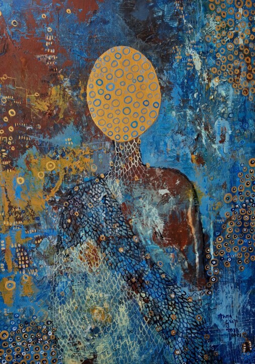 Peinture intitulée "Le séducteur d'octo…" par Anna Grazi, Œuvre d'art originale, Acrylique