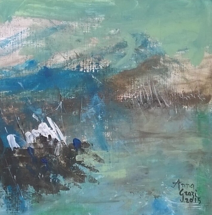 Painting titled "Après la pluie  #ar…" by Anna Grazi, Original Artwork, Acrylic