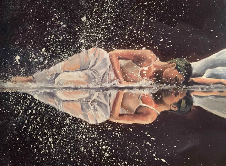 Картина под названием "Reflections" - Anna Itskova, Подлинное произведение искусства, Масло