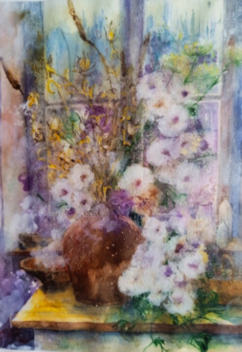 Pintura intitulada "Bouquet" por Anna-Karin Eriksson Van Haver, Obras de arte originais, Aquarela