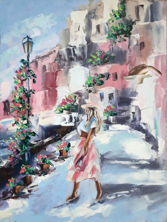 Картина под названием "Italy" - Anna Krivtsova, Подлинное произведение искусства, Масло