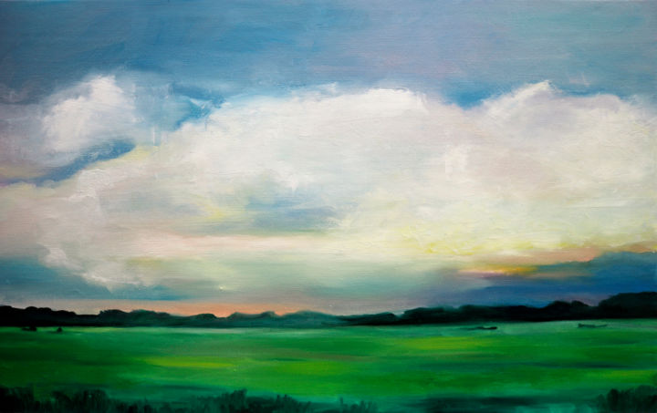 Landscape Painting Abstract Clouds Painting By Lubchik Artmajeur