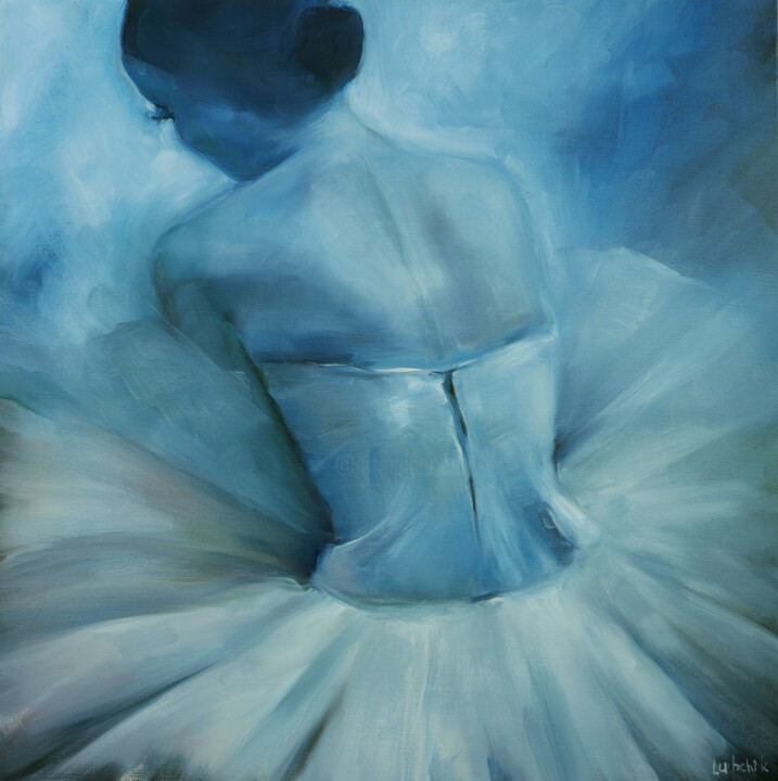 Pintura titulada "Ballerina portrait…" por Lubchik, Obra de arte original, Oleo Montado en Bastidor de camilla de madera