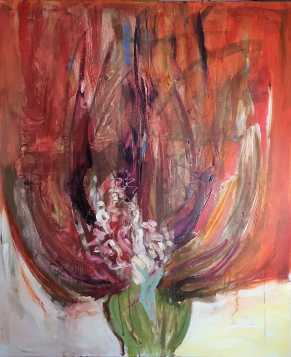 Pintura intitulada "Tulip" por Anna Michalik (MichalikAFP), Obras de arte originais, Óleo