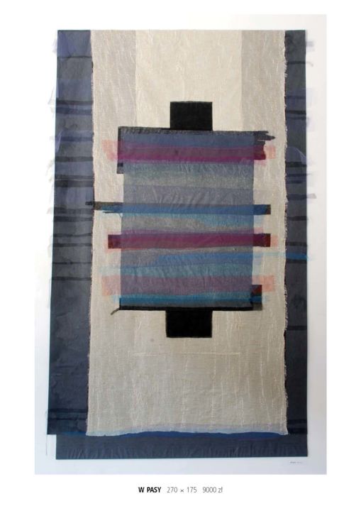Textilkunst mit dem Titel "W PASY / RAYE" von Anna Michniewicz, Original-Kunstwerk