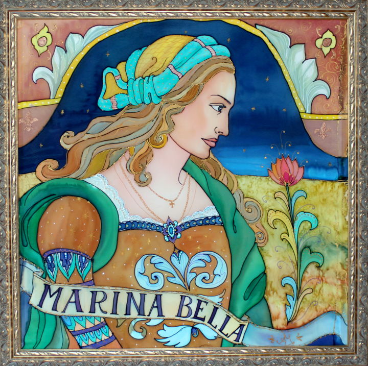 Картина под названием "Portrait of Marina" - Anna Mikheeva, Подлинное произведение искусства, Другой