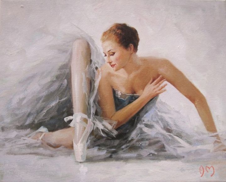 Peinture intitulée "La Danseuse Etoile" par Anna Mironova, Œuvre d'art originale