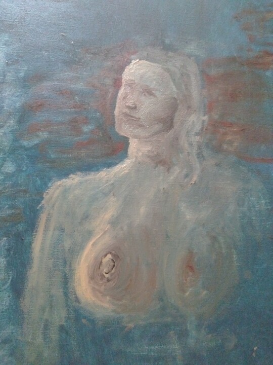 Schilderij getiteld "Nude" door Anna Nikitina, Origineel Kunstwerk, Olie