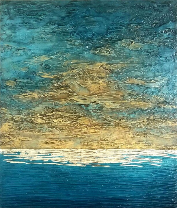 Картина под названием "Ржавое небо" - Анна Рой, Подлинное произведение искусства, Акрил