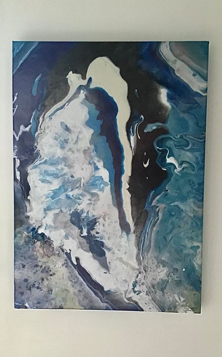 Painting titled "Ocean  vines" by Anna Samagina, Original Artwork, Acrylic