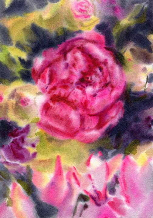 Pintura intitulada "Spring Bouquet" por Anna Samoilichenko, Obras de arte originais, Aquarela