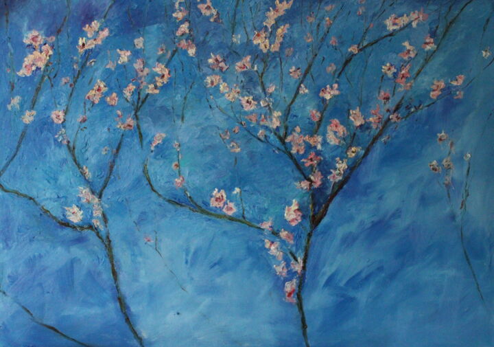 Painting titled "наивная весна" by Anna Shwed, Original Artwork, Oil