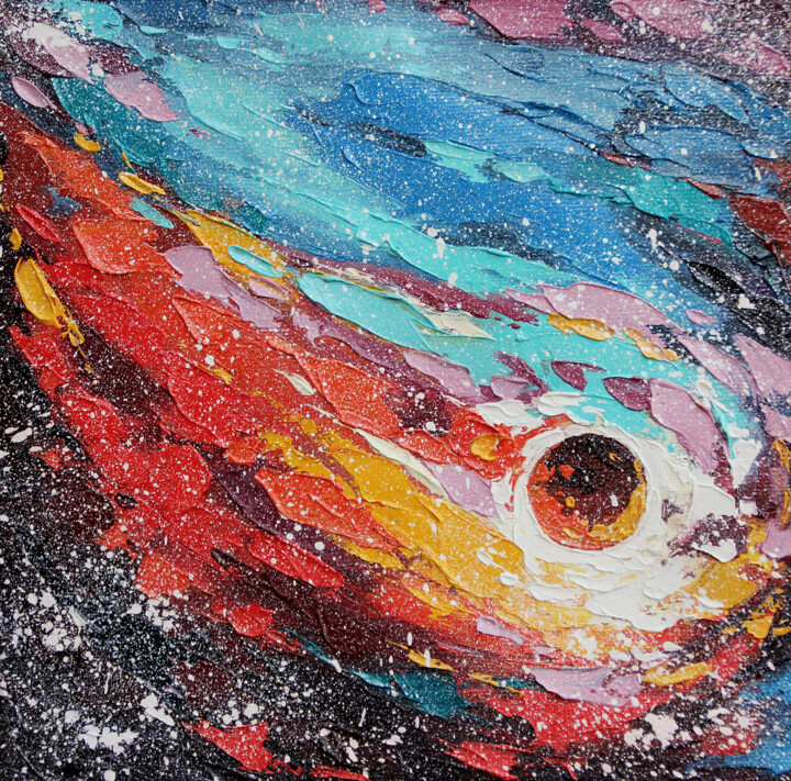 Painting titled "Universe. Galactic…" by Anna Startseva, Original Artwork, Oil