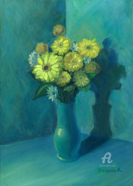 Картина под названием "Sincerity of Yellow…" - Anna Ugusheva, Подлинное произведение искусства, Масло