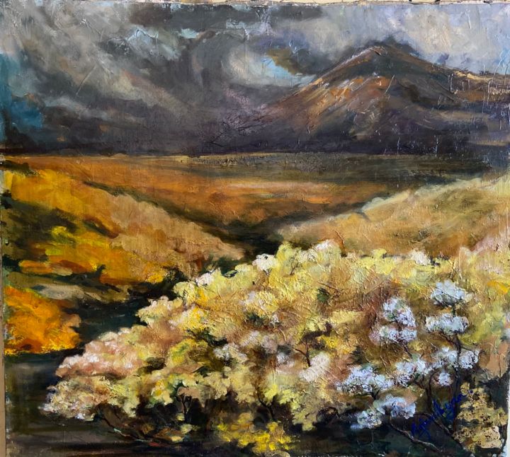 Painting titled "Golden time" by Anna Aghanikyan, Original Artwork, Oil