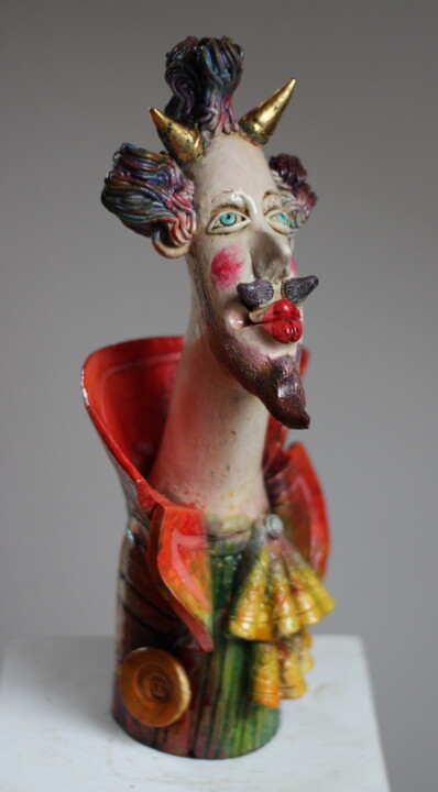 Sculpture titled "Diabelski szyk" by Annaart, Original Artwork, Clay