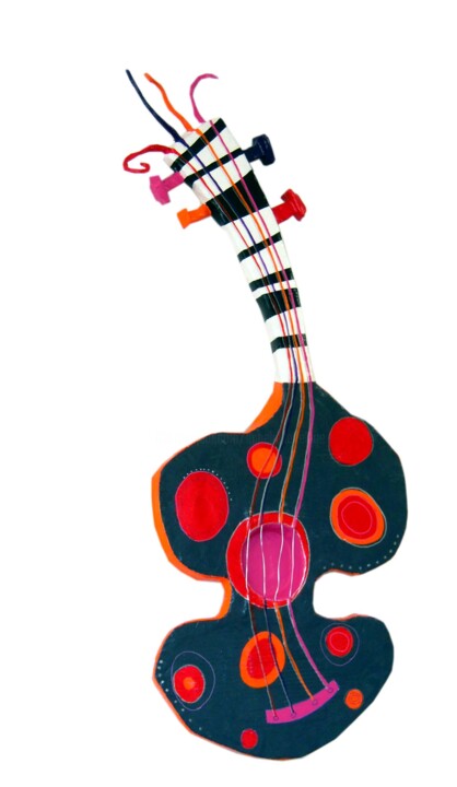 Escultura titulada "Guitare, Annabelle…" por Annabelle Delage, Obra de arte original, Otro