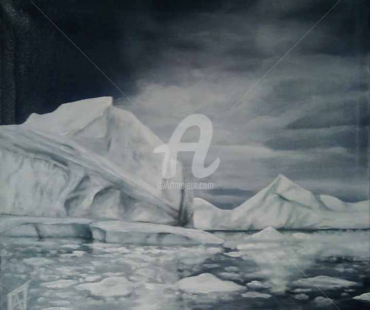 Peinture intitulée "De glace" par Annabelle Morvan, Œuvre d'art originale, Acrylique