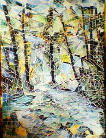 Painting titled "Il fiume parla" by Anna Fraternali, Original Artwork