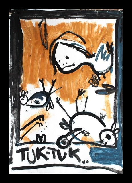Картина под названием "Tuk-Tuk" - Anna Hakopian, Подлинное произведение искусства