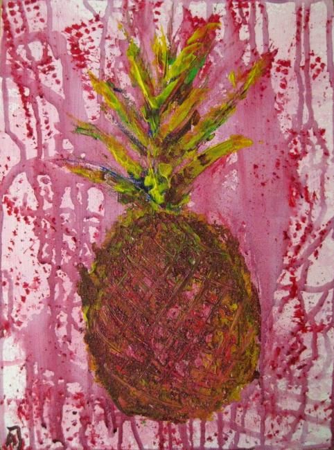 Painting titled "Pineapple" by Anna Jagla, Original Artwork, Oil
