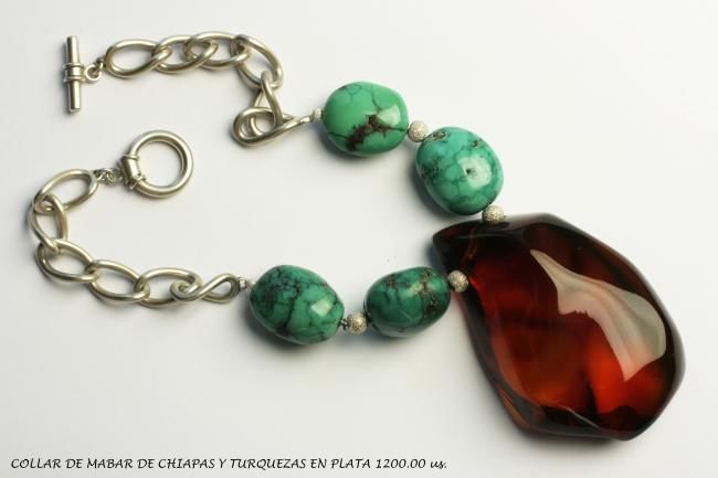 Design intitulée "ambar and turquoise" par Anna Kassel, Œuvre d'art originale