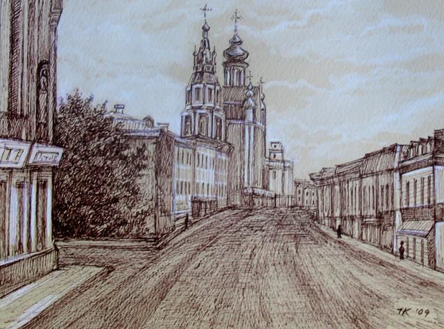 Drawing titled "Москва 19 век" by Tatiana Kachur, Original Artwork, Other