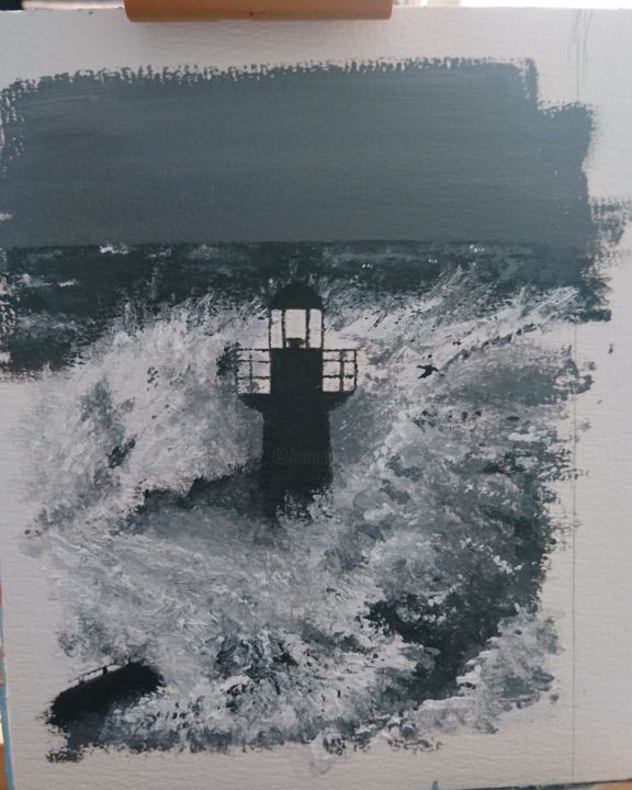 Peinture intitulée "Ocean view" par Annalucia.Art, Œuvre d'art originale, Huile