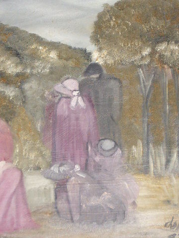 Pittura intitolato "lontano" da Anna Maria Ladu, Opera d'arte originale