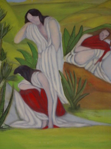 Pittura intitolato "dedicato" da Anna Maria Ladu, Opera d'arte originale