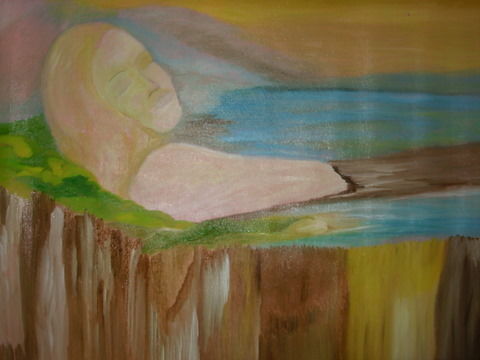 Painting titled "il sogno" by Anna Maria Ladu, Original Artwork