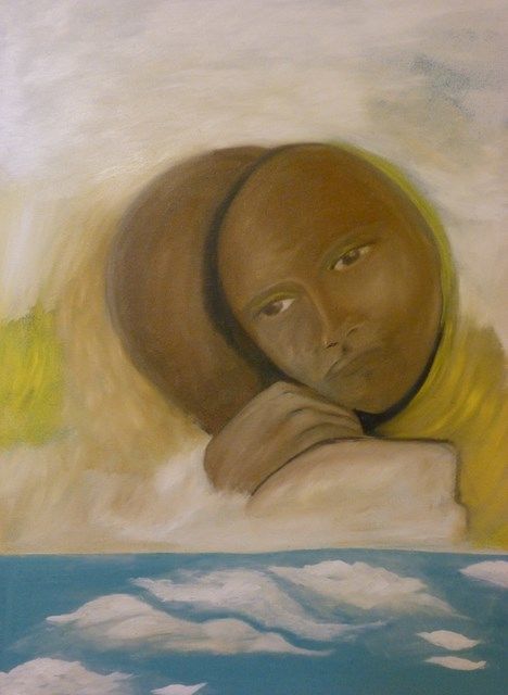 Painting titled "l'addio" by Anna Maria Ladu, Original Artwork