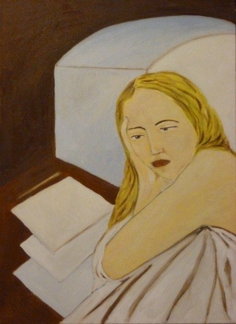 Pittura intitolato "tre lettere" da Anna Maria Ladu, Opera d'arte originale, Olio