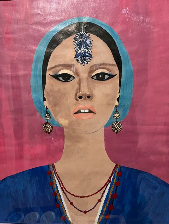 Pittura intitolato "‘oriental woman’" da Annashori, Opera d'arte originale, Acrilico