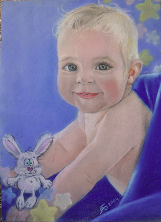 绘画 标题为“малыш.jpg” 由Anna Bogomolova, 原创艺术品, 粉彩